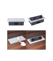 KOMBI BOX Einbau-Möbelsteckdose mit USB und 1,5m Kabel