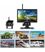 7 inch monitor kit+2.4G digital wireless signal 12v 24v bus truck rear view backup reverse camera system
