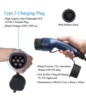 Charging Station with EV Charger Plug Holder and Cable Holder