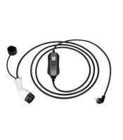 EV portable charging cable Type 2 to schuko with controlbox 16A-adjustable