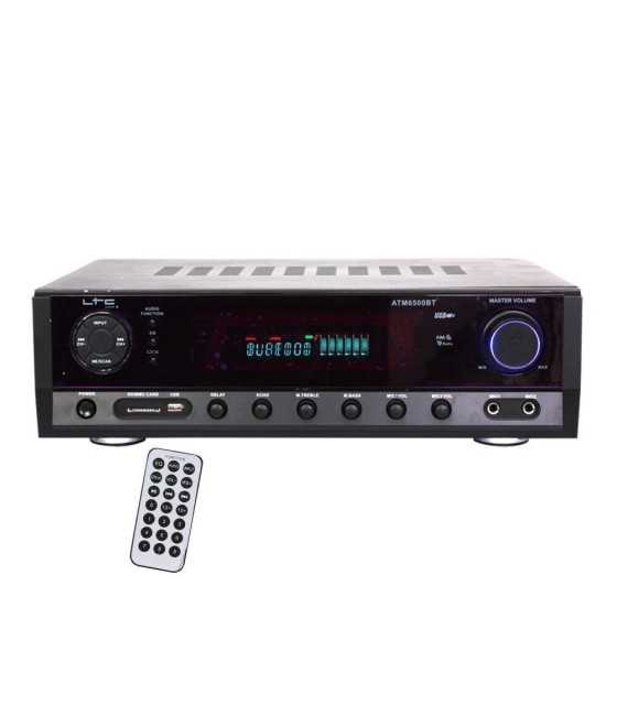 ATM-6500USB-BT Digital Tuner KARAOKE Stereo Amplifier with USB/SD MMC, BLUETOOTH and Remote Control from LTC Audio.