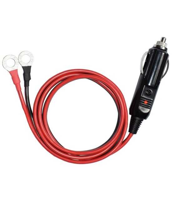 Male Cigarette Lighter To O Ring Terminal Harness Extension Cable
