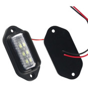 2pcs Лампа за осветление на регистрационен номер Cridem, с 6 LED, 24V