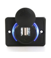 Panel 3.1A Dual USB Car Socket Charger Switch Type C for Bus
