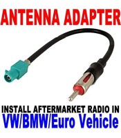 Auto Radio Antenne Adapter Fakra - ISO/DIN für Navigation vw RNS RCD Plus Skoda Octavia seat BMW Audi AV8V6 AB8 AVM8 AVM9 AU7
