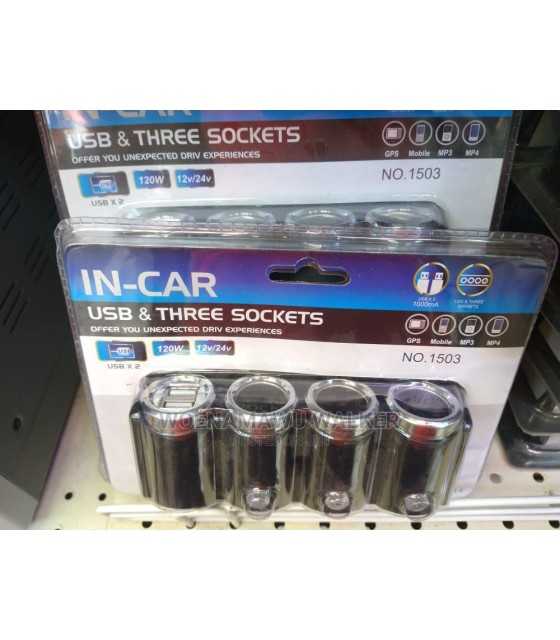 Car USB at Three Sockets