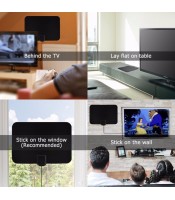 Indoor Digital TV Flat Antenna Amplifier Mini DVB-T / T2 Aerial