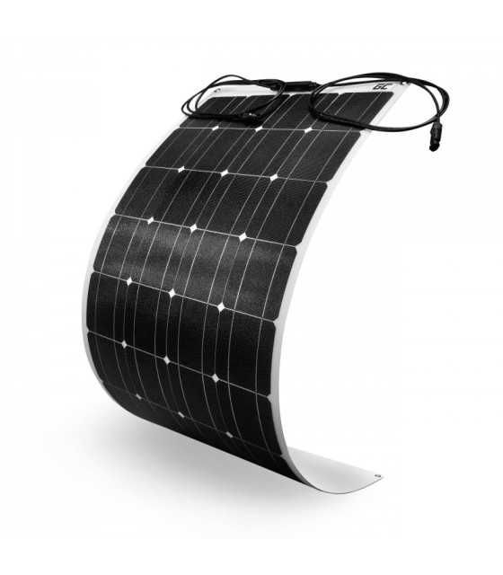 100W 18V Solar Panel l 1.5m Cable 5400Pa Pressure Mono-crystalline Semi-flexible