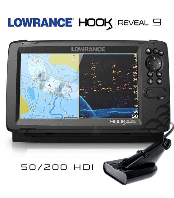 Hook Reveal 9 ΒΥΘΟΜΕΤΡΟ Lowrance Hook Reveal 9 &amp; Αισθητήρας HDI XDCR