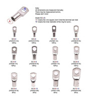 COPPER SINGLE-HOLE TERMINAL LUG SC35-6.2 CHS/CHA