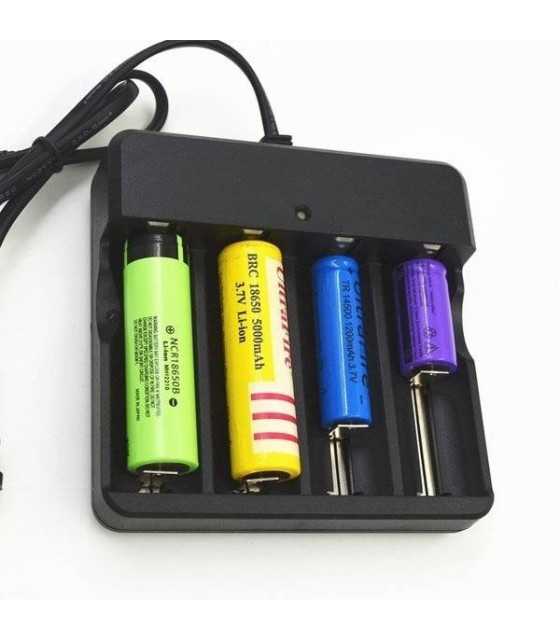 18650 Battery Charger 4-Bay for Rechargeable Batteries 3.7V Li-ion TR IMR 18650 14500 16340(RCR123)