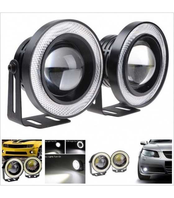 3.5\\&quot; Inch COB LED Fog Light Projector Car Angel Eyes Halo Ring DRL Lamp