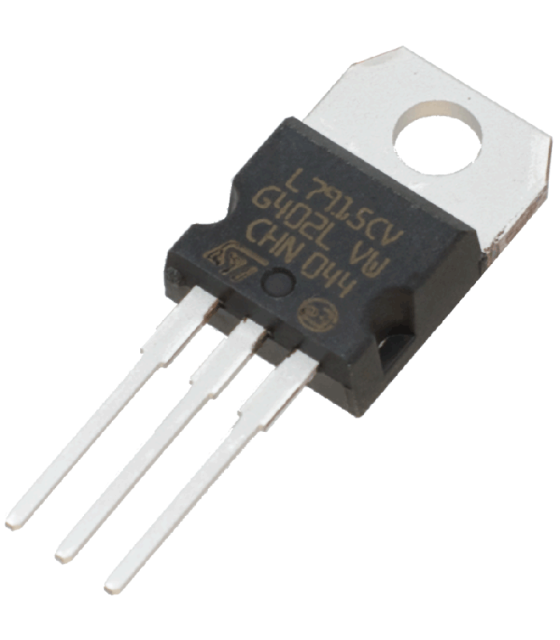 L7915CV High power -15V linear fixed voltage regulator capable of 1.5A Maximum current.