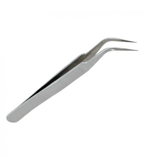 fine tip titanium tweezers curved ends, 120mm