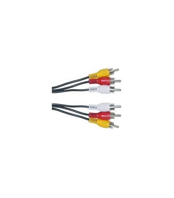 SOUND CABLE 3 MALE RCA TO 3 MALE RCA 3m