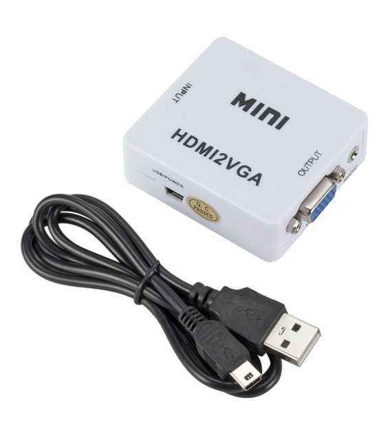 HDMI TO VGA + AUDIO ΜΕΤΑΤΡΟΠΕΑΣ HDMI KAI HXOY ΣΕ VGA