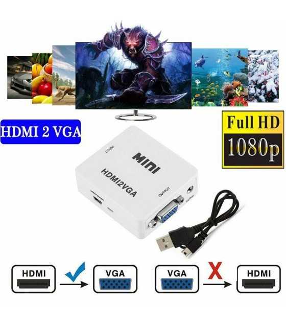 Hdmi To VGA Adapter Cable Laptop Projector