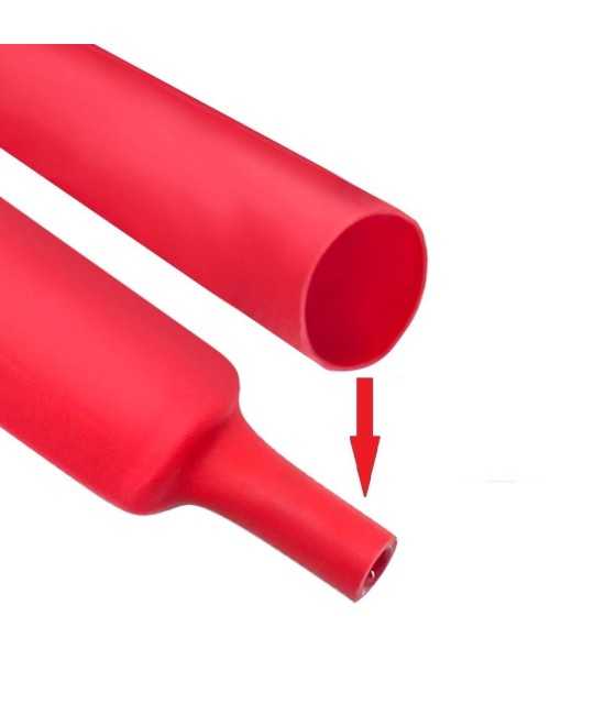 HEAT SHRINK TUBING 25.4/12.7mm (-55+135°C) RED PLF100 CYG
