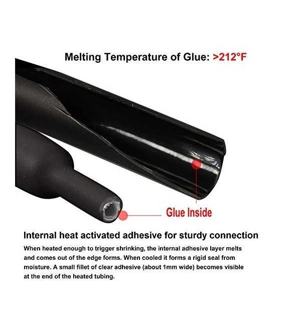 HEAT SHRINK TUBING WITH ADHESIVE 6mm (-55+125°C) 4:1 W/R