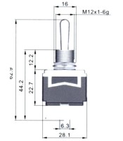TOGGLE SWITCH (ON)-OFF 16(10)A/250V 2P HY29I KED