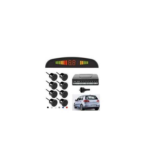 Парктроник Automat Parking sensor с 8 черни сензора и дисплей, черен