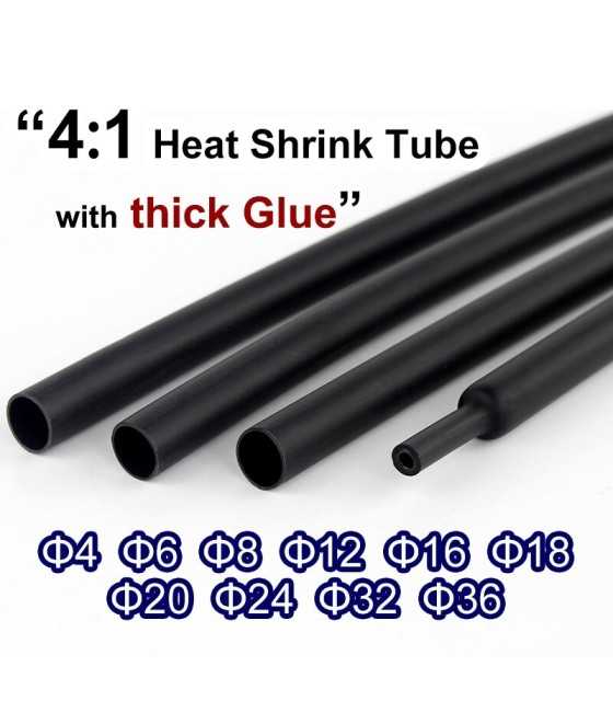 HEAT SHRINK TUBING WITH ADHESIVE 4mm (-55+125°C) 4:1 W/R