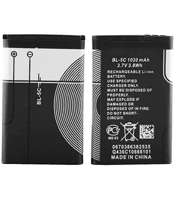 BL-5C BATTERY 1020MAH FOR NOKIA 1100 1600 2300 6230 6630
