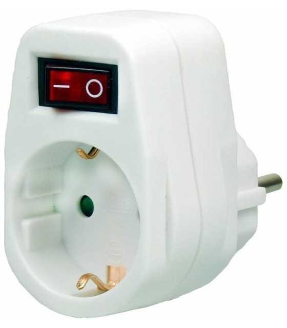 SOCKET WITH ON/OFF SWITCH WHITE 1508070