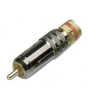 МЪЖКИ RCA МЕТАЛИЧЕН АЛУМИНИЕВ ID10mm (ЦИНК) червен LZ513