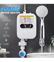 Electric Tankless 3500W Mini Instant Hot Water Heater Kitchen Faucet Tap Heating 3 Seconds Instant Heating LCD Display