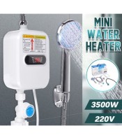 Electric Tankless 3500W Mini Instant Hot Water Heater Kitchen Faucet Tap Heating 3 Seconds Instant Heating LCD Display