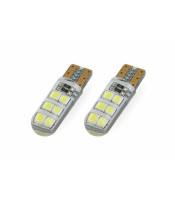 T10 5led  ΣΕΤ 2 ΛΑΜΠΕΣ LED ΑΥΤΟΚΙΝΗΤΟΥ T10 ΓΙΑ ΦΩΤΑ ΘΕΣΗΣ ΧΡΩΜΑ ΑΣΠΡΟLED ΛΑΜΠΕΣ ΑΥΤΟΚΙΝΗΤΟΥ