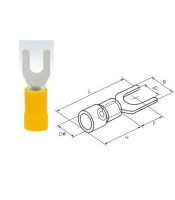 FORK-TYPE TERMINAL INSULATED YELLOW 6.5-5.5 S5-6SV