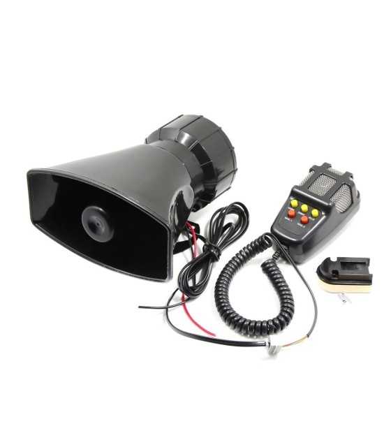 12V 7 тона 115db аларма автомобилен клаксон/100W водоустойчив клаксон за полицейска сирена с микрофон