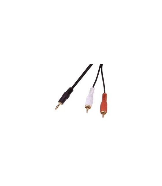 3.5mm Stereo Plug - 2 RCA Plug Cable 5m
