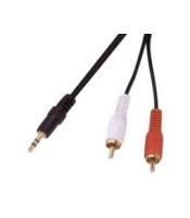 3.5mm Stereo Plug - 2 RCA Plug Cable 5m