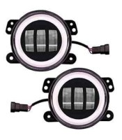 4Inch Round Led Fog Lights 30W 6000K White Halo Ring DRL Off Road Fog Lamps For Jeep
