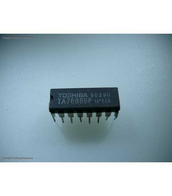 Integrated Circuit TA7668, Dual preamplifier for tape recorder, DIP16