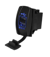 12v-24v Car Phone Charger Dual Usb Qc3.0 Power Switch Socket For Motorcycle