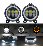 4\\" 3.5inch Led Fog Lights driving light White amber light for lada Priora for Gazelle Russia cars fog lamp