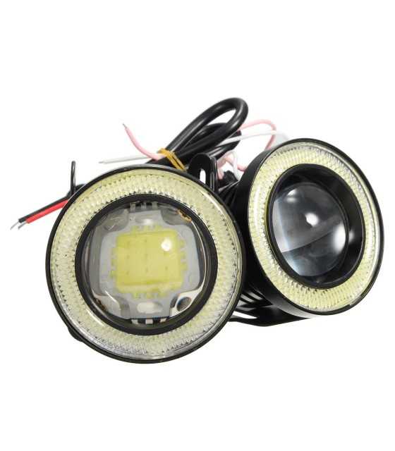 3\\&quot; Inch COB LED Fog Light Projector Car White Angel Eyes Halo Ring DRL Lamp