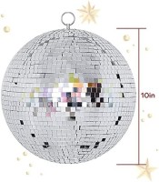 10\\" огледална диско топка, чудесна за парти или диджейски светлинен ефект