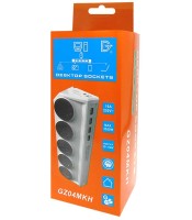 SAFETY POWER STRIP WITH ON-OFF SWITCH 4 OUTLETS+USB