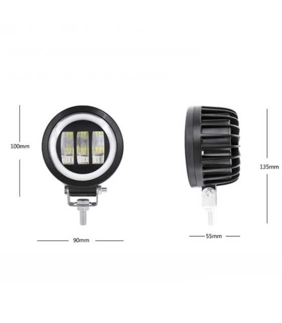 4 inch 30W ROUND ΠΡΟΒΟΛΕΑΣ Led 3,5\\&quot; ΜΕ ΔΑΚΤΥΛΙΔΙ Halo 30 Watt Creeskroutz