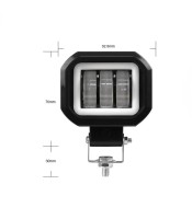 Square LED Auxiliary Light Work Spot Driving Fog Lamp Bulbs Offroad Car Boat SUV ATV