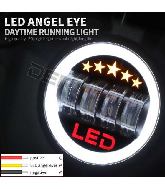 4 Inch LED Work Light White Angel Eyes Driving Lamp For Offroad Moto SUV 4x4 ATV