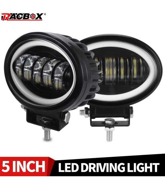5 inch 50W OVAL ΟΒΑΛ ΠΡΟΒΟΛΕΑΣ, Led 5\\&quot; ΜΕ ΔΑΚΤΥΛΙΔΙ Halo 50 Watt Cree, 7Dskroutz