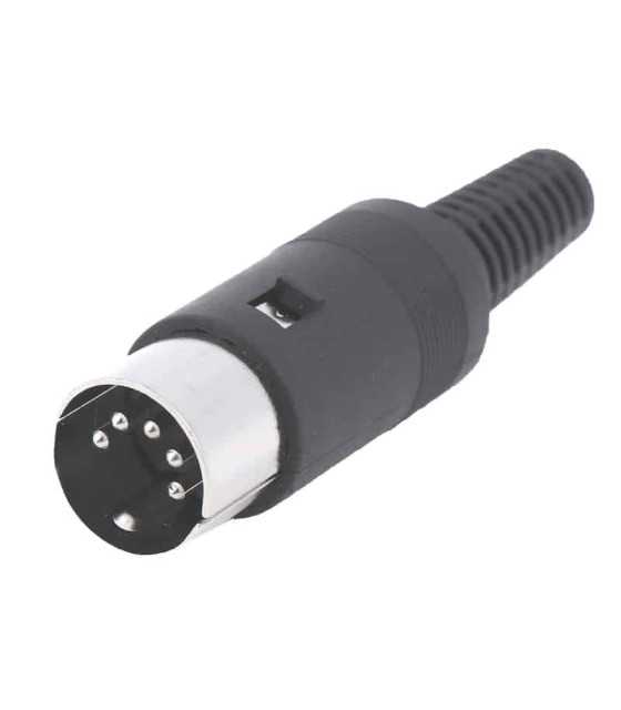 DIN TYPE CONNECTOR MALE 5 PINS CABLE