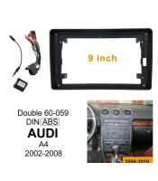 2 din frame AUDI A4 Tablet 9″ ΠΡΟΣΟΨΗ Audi A4, 2000-2009 ΜΕ ΚΑΛΩΔΙΩΣΗ, CAN BUSΠΡΟΣΘΗΚΕΣ - ISO