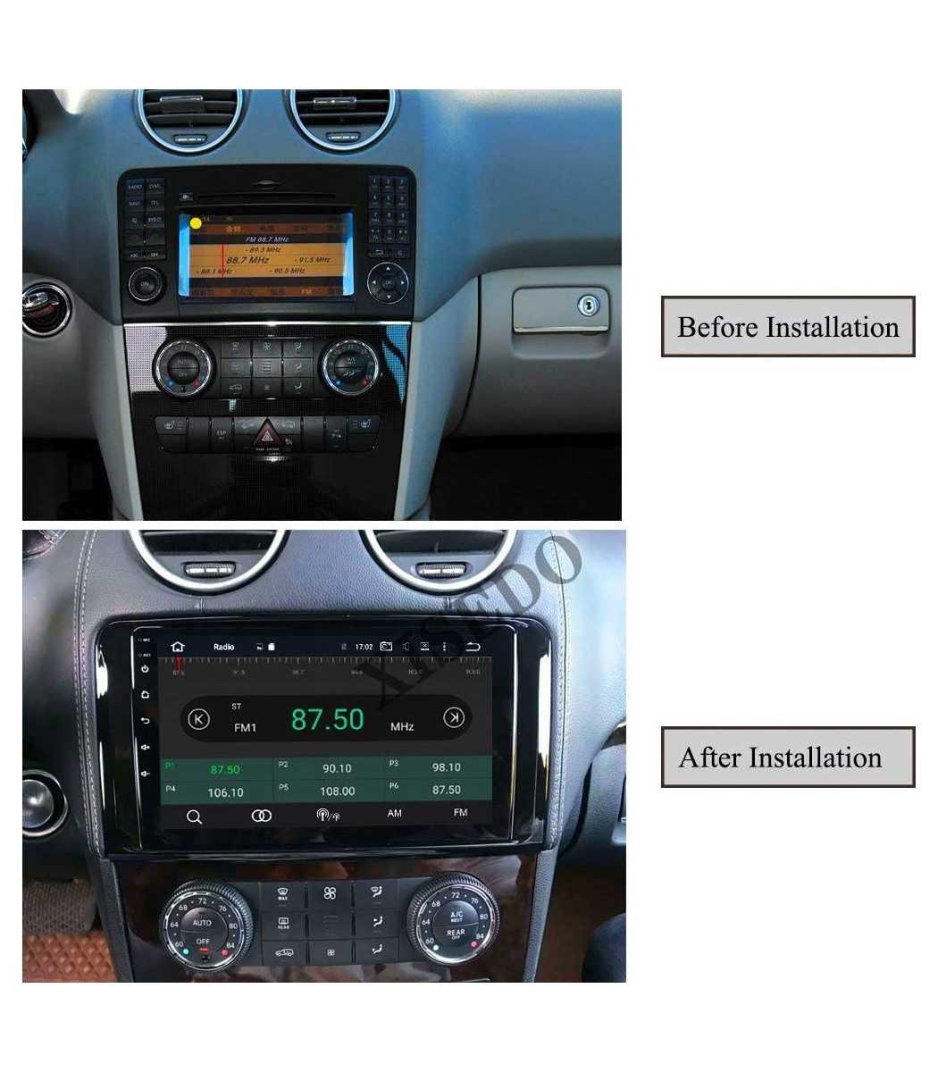 9 Inch Car Radio Frame for Mercedes Benz ML W164 GL X164 2005-2012